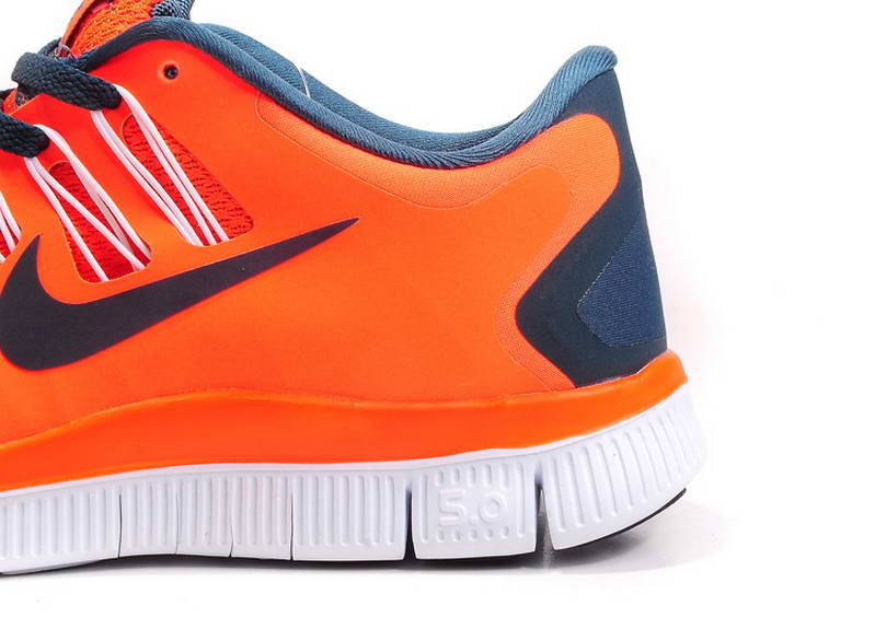 nike Free Run 5.0 V2 Womens  Running Shoes New Breathable Orange Blue (2)